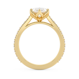 Marquise Pave Cathedral Lab Grown Diamond Engagement Ring