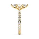 Marquise Pave Cathedral Lab Grown Diamond Engagement Ring