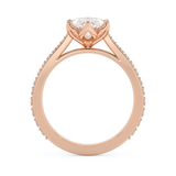 Marquise Pave Cathedral Lab Grown Diamond Engagement Ring