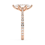 Marquise Pave Cathedral Lab Grown Diamond Engagement Ring