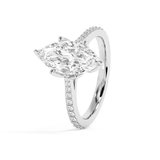 Marquise Pave Cathedral Lab Grown Diamond Engagement Ring