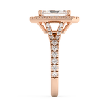 Radiant Double Halo & Pave Split Shank Lab Grown Diamond Engagement Ring
