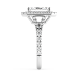 Radiant Double Halo & Pave Split Shank Lab Grown Diamond Engagement Ring