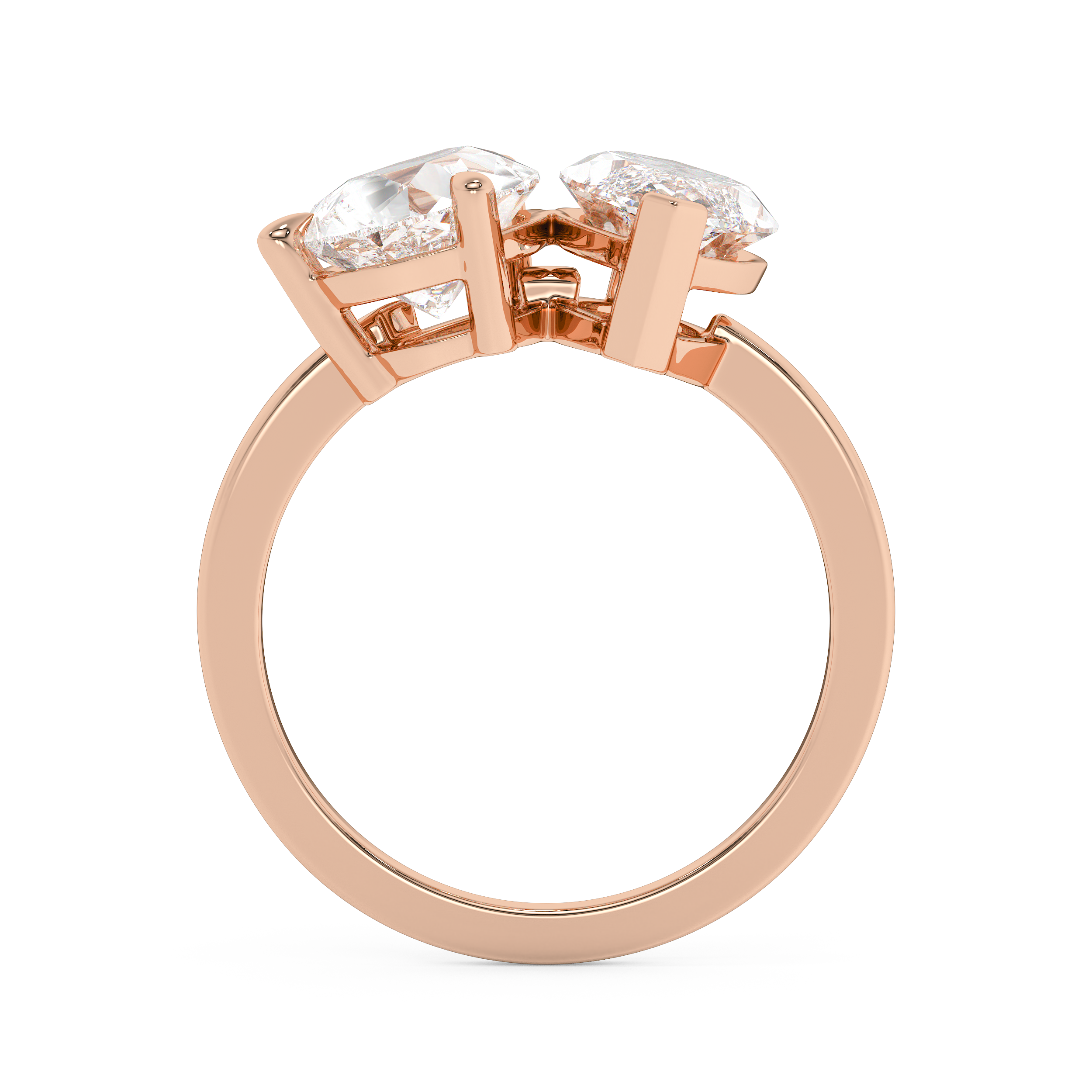 3.5 TCW Pear & Marquise Toi Et Moi Lab Grown Diamond Engagement Ring