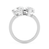 3.5 TCW Pear & Marquise Toi Et Moi Lab Grown Diamond Engagement Ring