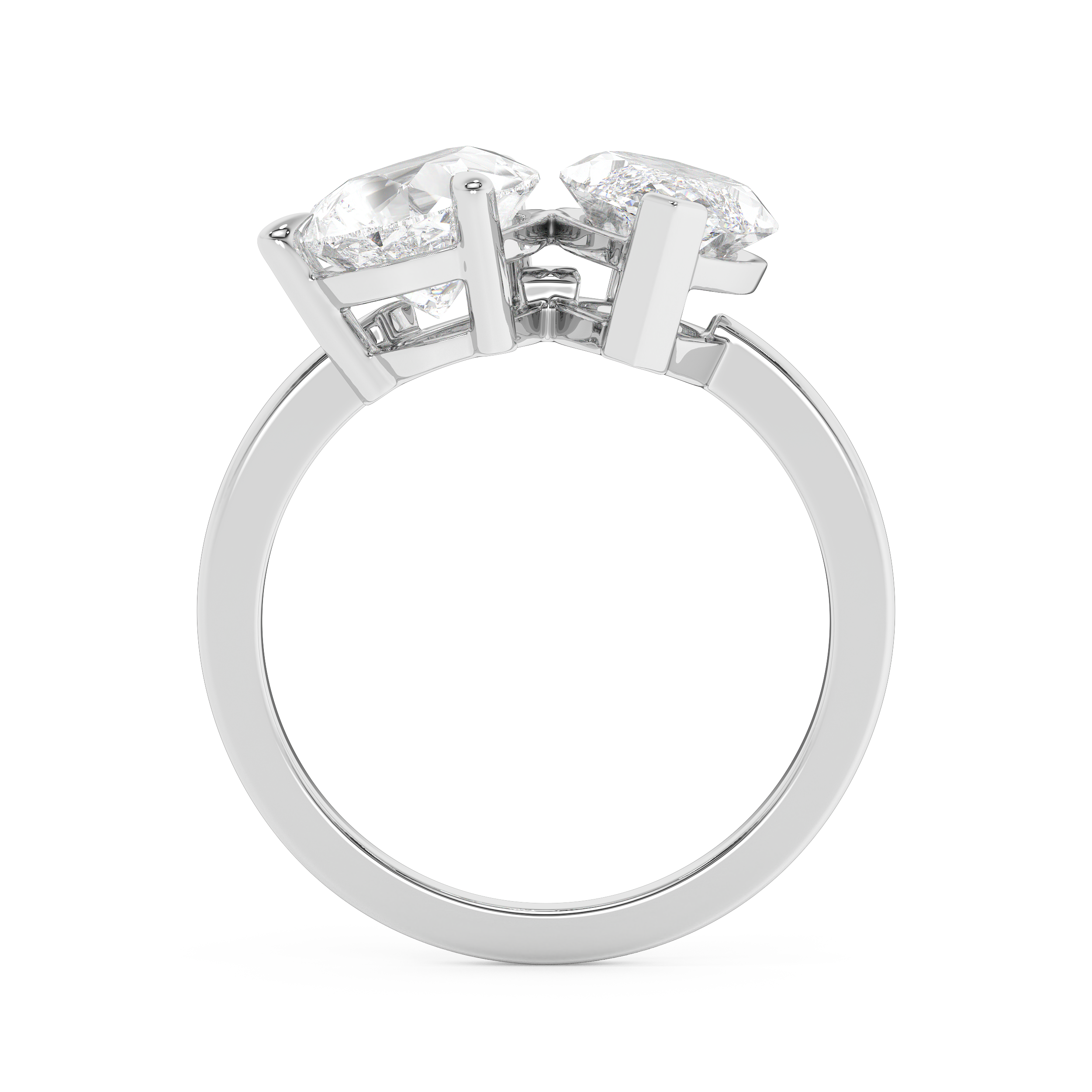 3.5 TCW Pear & Marquise Toi Et Moi Lab Grown Diamond Engagement Ring