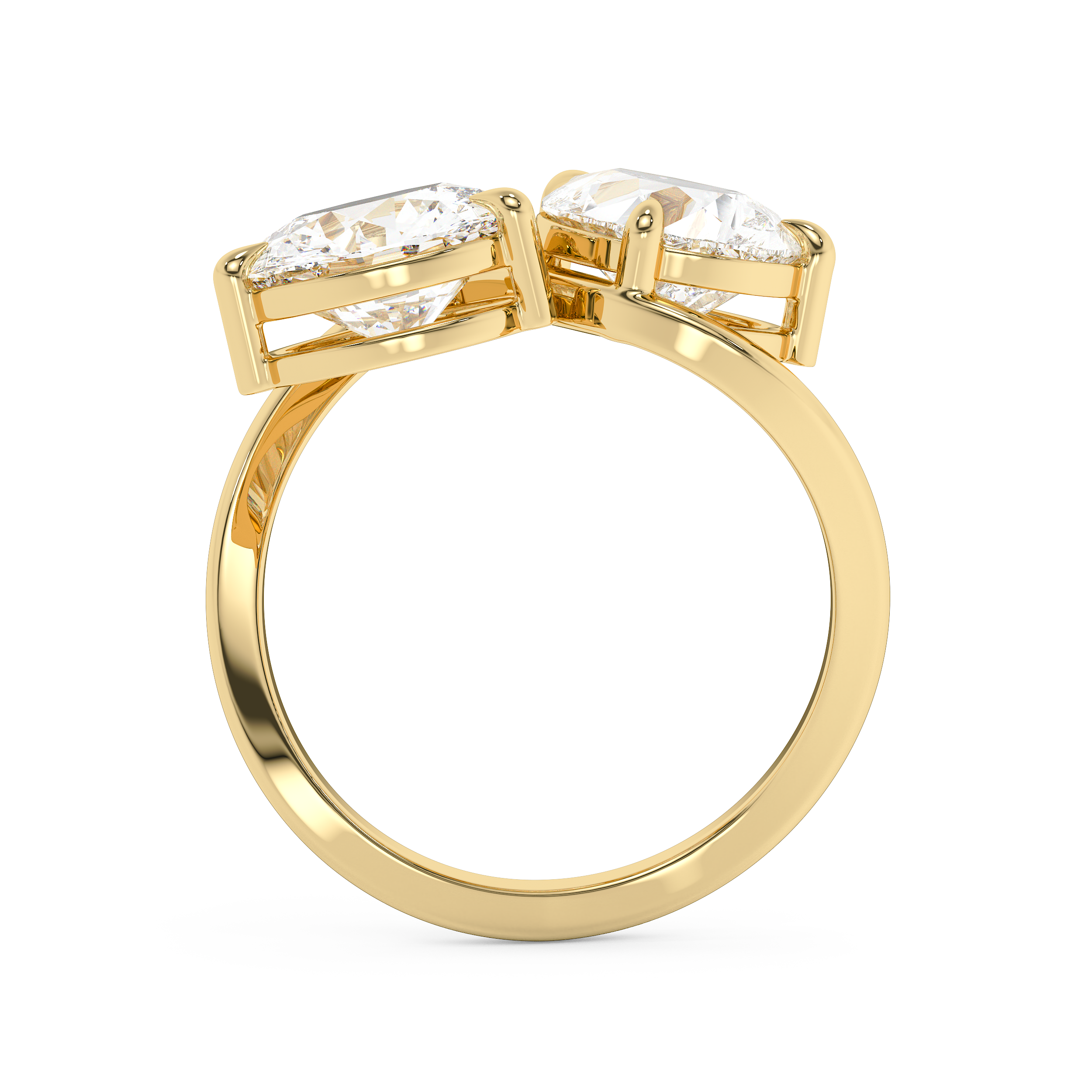 4 TCW Pear & Round Toi Et Moi Lab Grown Diamond Engagement Ring