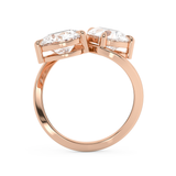 4 TCW Pear & Round Toi Et Moi Lab Grown Diamond Engagement Ring