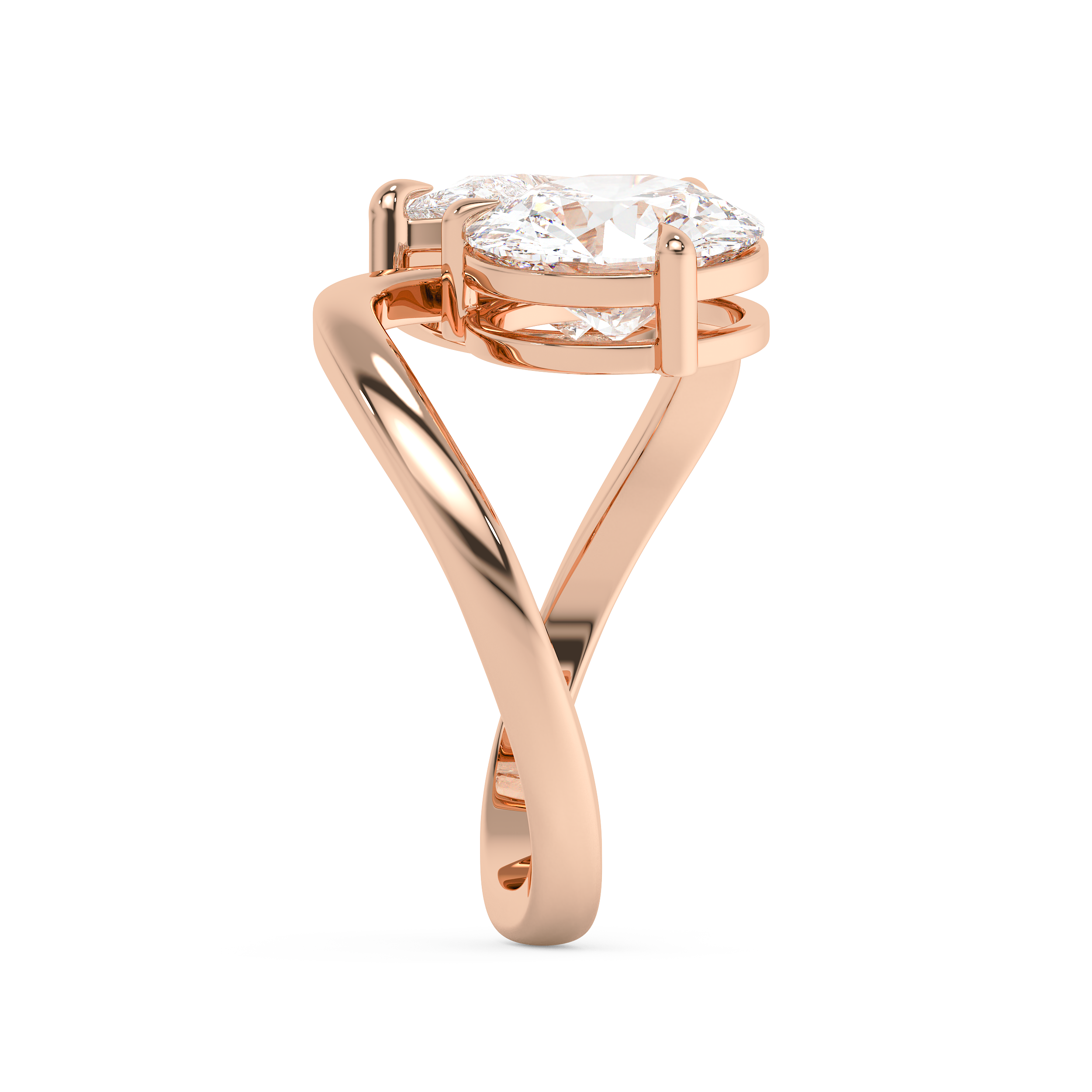 4 TCW Pear & Round Toi Et Moi Lab Grown Diamond Engagement Ring