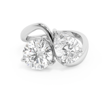4 TCW Pear & Round Toi Et Moi Lab Grown Diamond Engagement Ring