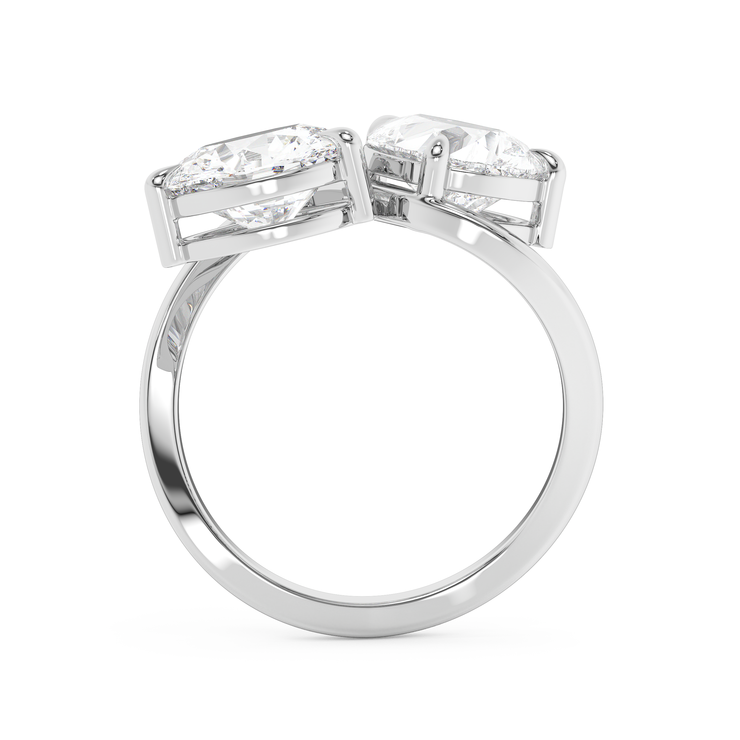 4 TCW Pear & Round Toi Et Moi Lab Grown Diamond Engagement Ring