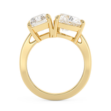 4.75 TCW Radiant & Heart Toi Et Moi Lab Grown Diamond Engagement Ring