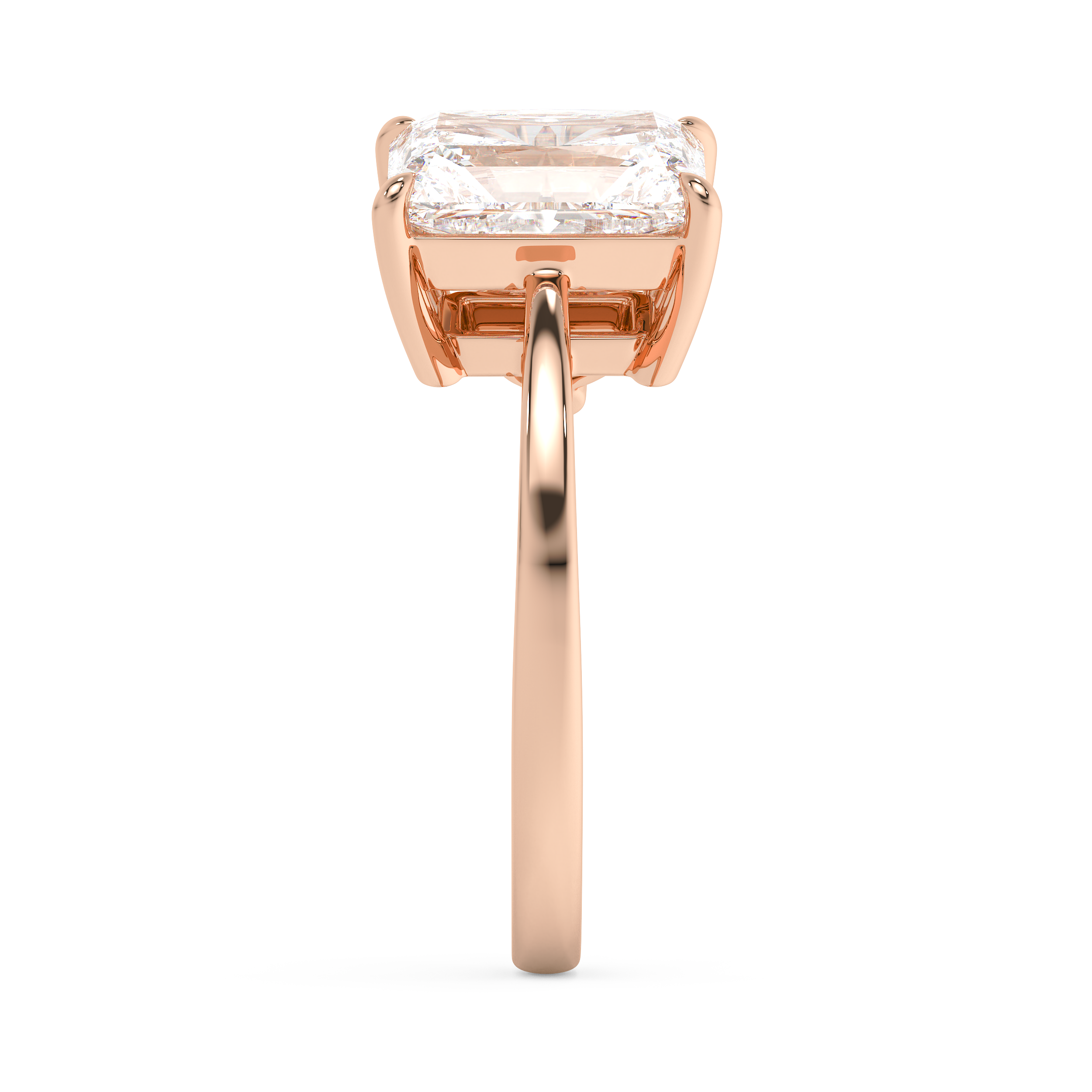 4.75 TCW Radiant & Heart Toi Et Moi Lab Grown Diamond Engagement Ring