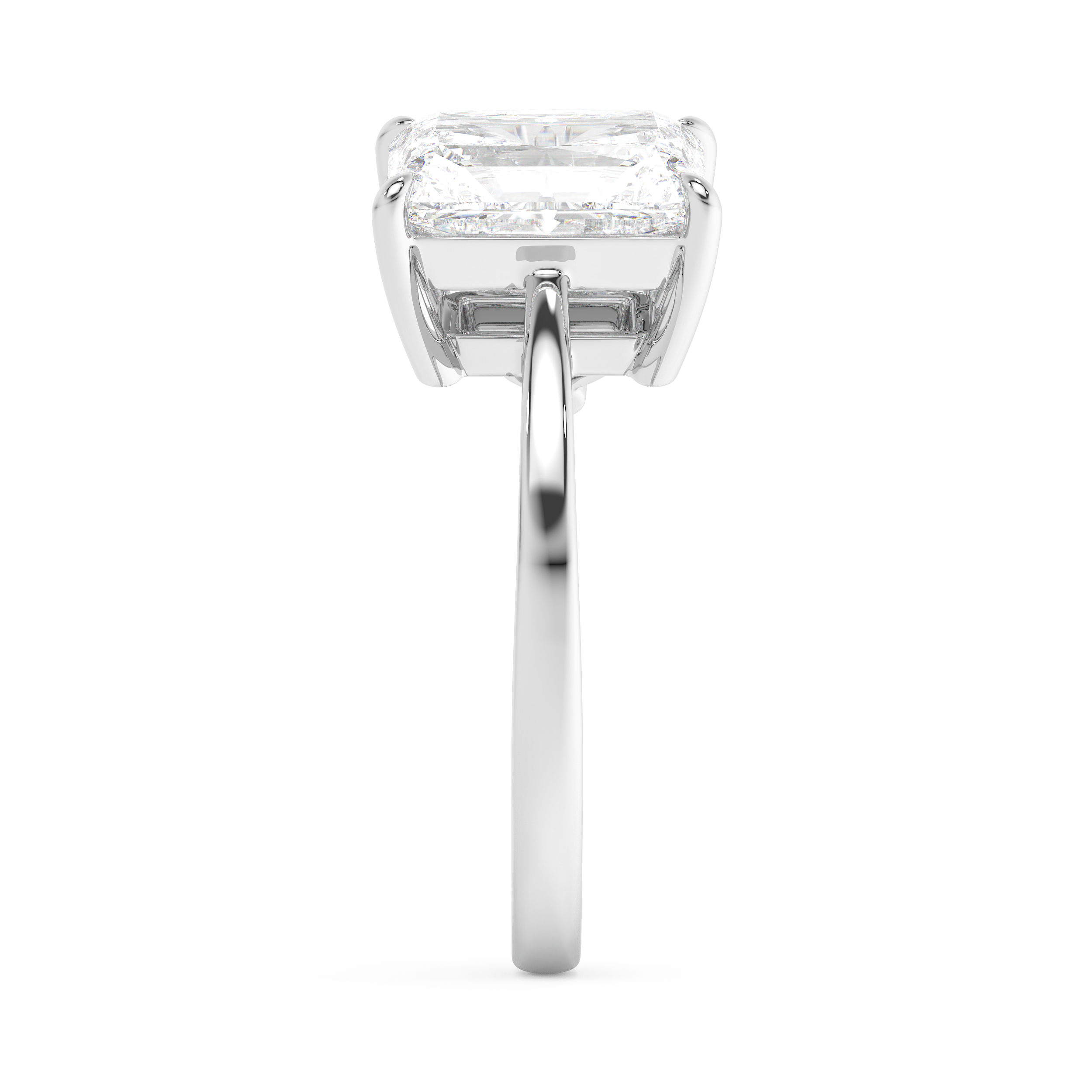 4.75 TCW Radiant & Heart Toi Et Moi Lab Grown Diamond Engagement Ring