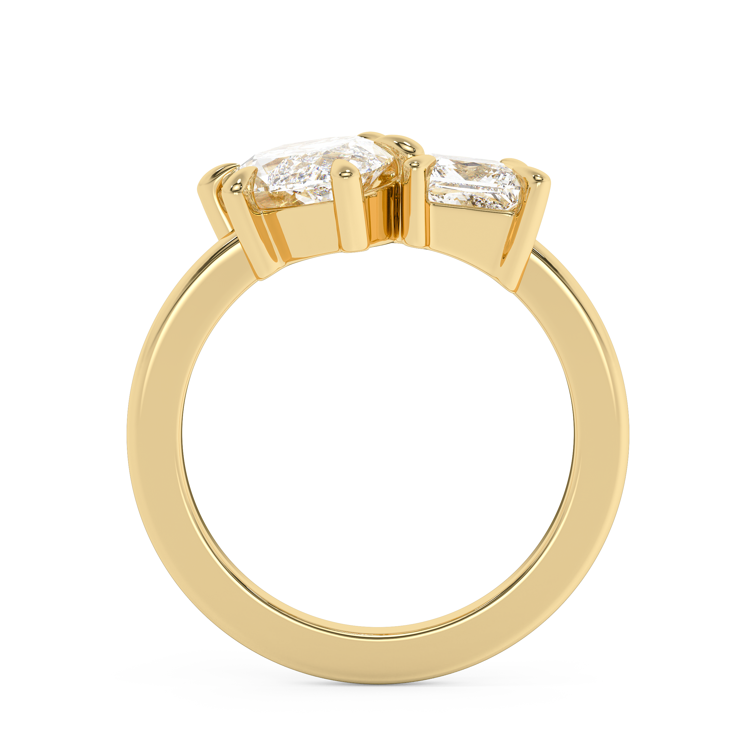 3 TCW Marquise & Princess Toi Et Moi Lab Grown Diamond Engagement Ring
