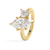 3 TCW Marquise & Princess Toi Et Moi Lab Grown Diamond Engagement Ring