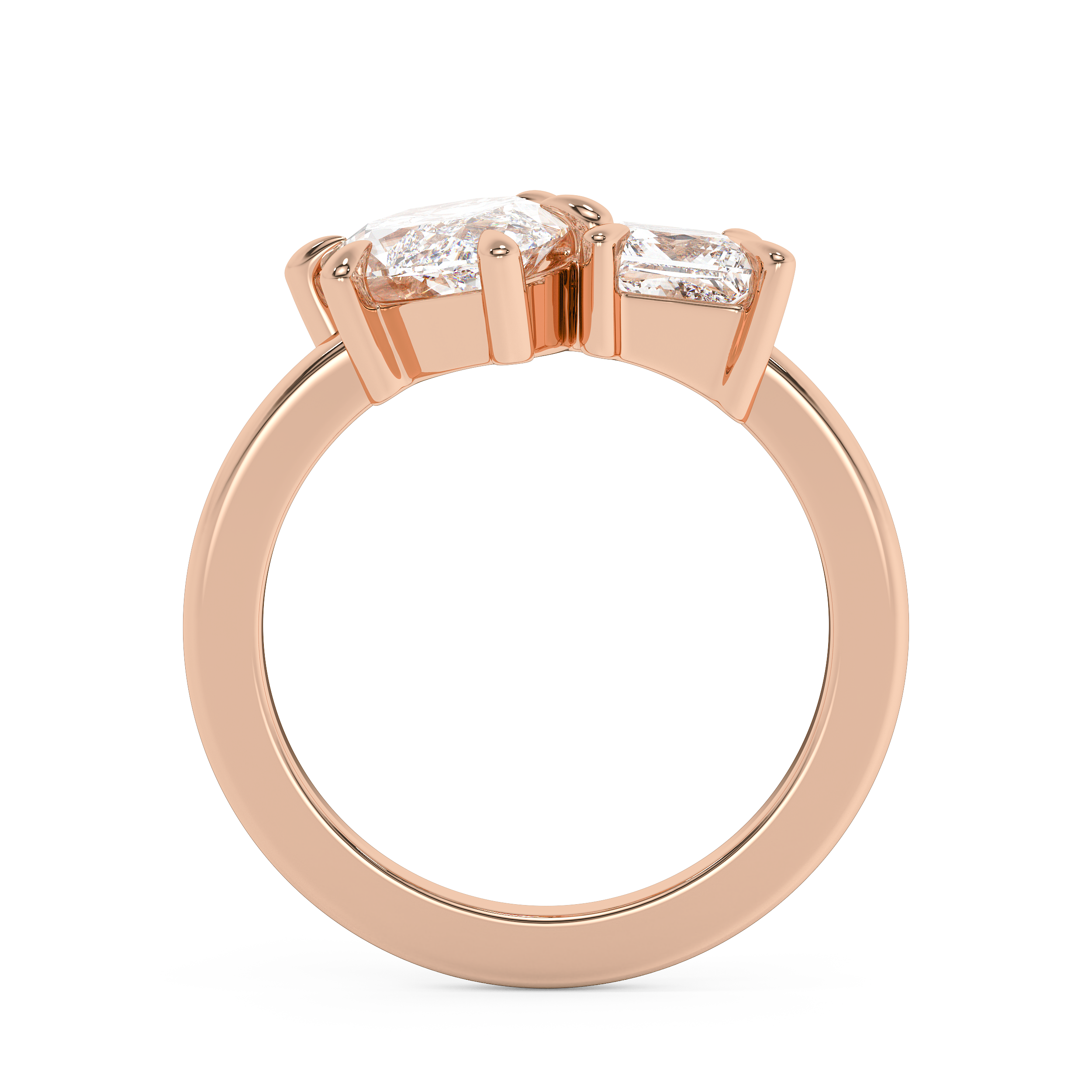 3 TCW Marquise & Princess Toi Et Moi Lab Grown Diamond Engagement Ring