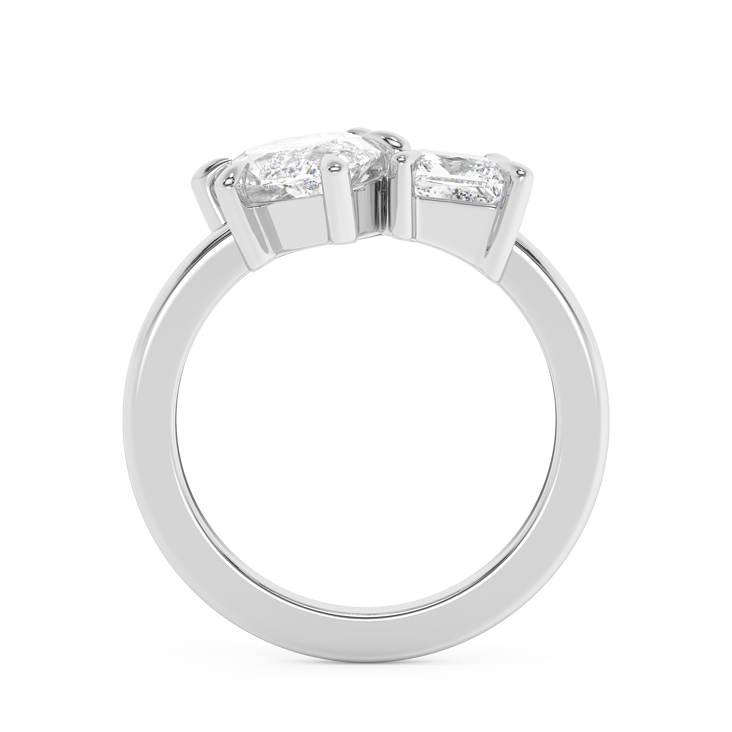 3 TCW Marquise & Princess Toi Et Moi Lab Grown Diamond Engagement Ring