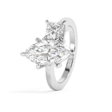 3 TCW Marquise & Princess Toi Et Moi Lab Grown Diamond Engagement Ring