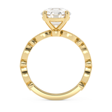 Round Milgrain Pave Lab Grown Diamond Engagement Ring