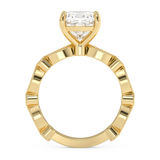 Cushion Milgrain Pave Lab Grown Diamond Engagement Ring