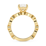 Elongated Cushion Milgrain Pave Lab Grown Diamond Engagement Ring