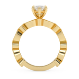 Marquise Milgrain Pave Lab Grown Diamond Engagement Ring