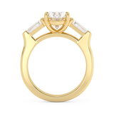 Oval Three Stone Lab Grown Diamond Engagement Ring