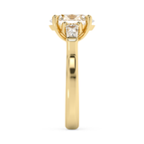 Oval Three Stone Lab Grown Diamond Engagement Ring