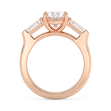 Oval Three Stone Lab Grown Diamond Engagement Ring