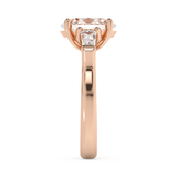 Oval Three Stone Lab Grown Diamond Engagement Ring