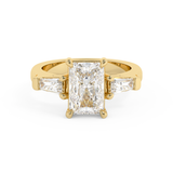 Radiant Three Stone Lab Grown Diamond Engagement Ring