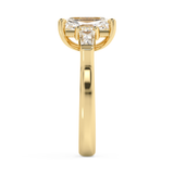 Radiant Three Stone Lab Grown Diamond Engagement Ring