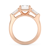 Radiant Three Stone Lab Grown Diamond Engagement Ring