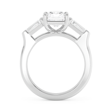 Radiant Three Stone Lab Grown Diamond Engagement Ring