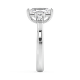 Radiant Three Stone Lab Grown Diamond Engagement Ring