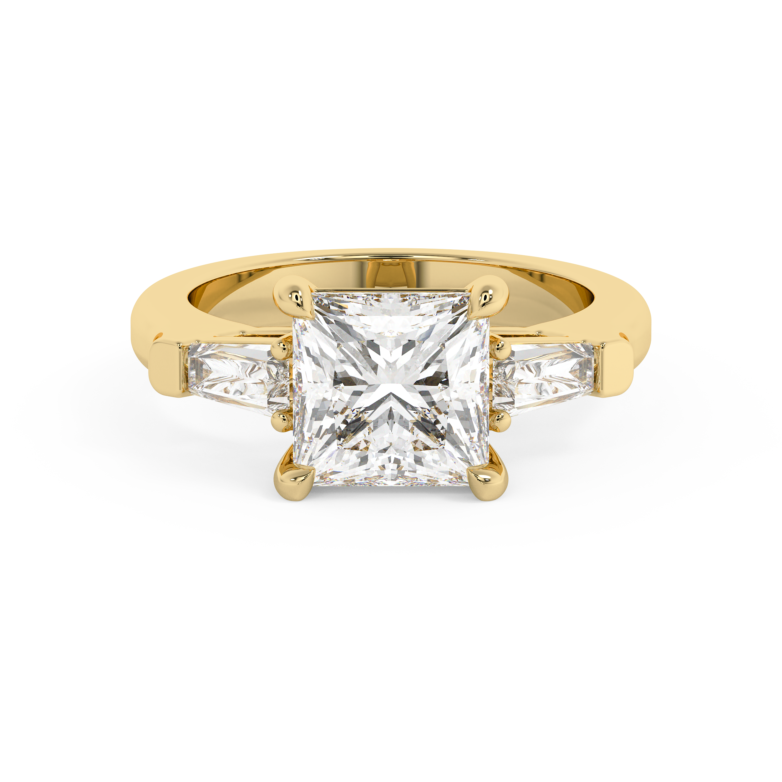 Princess Three Stone Lab Grown Diamond Engagement Ring