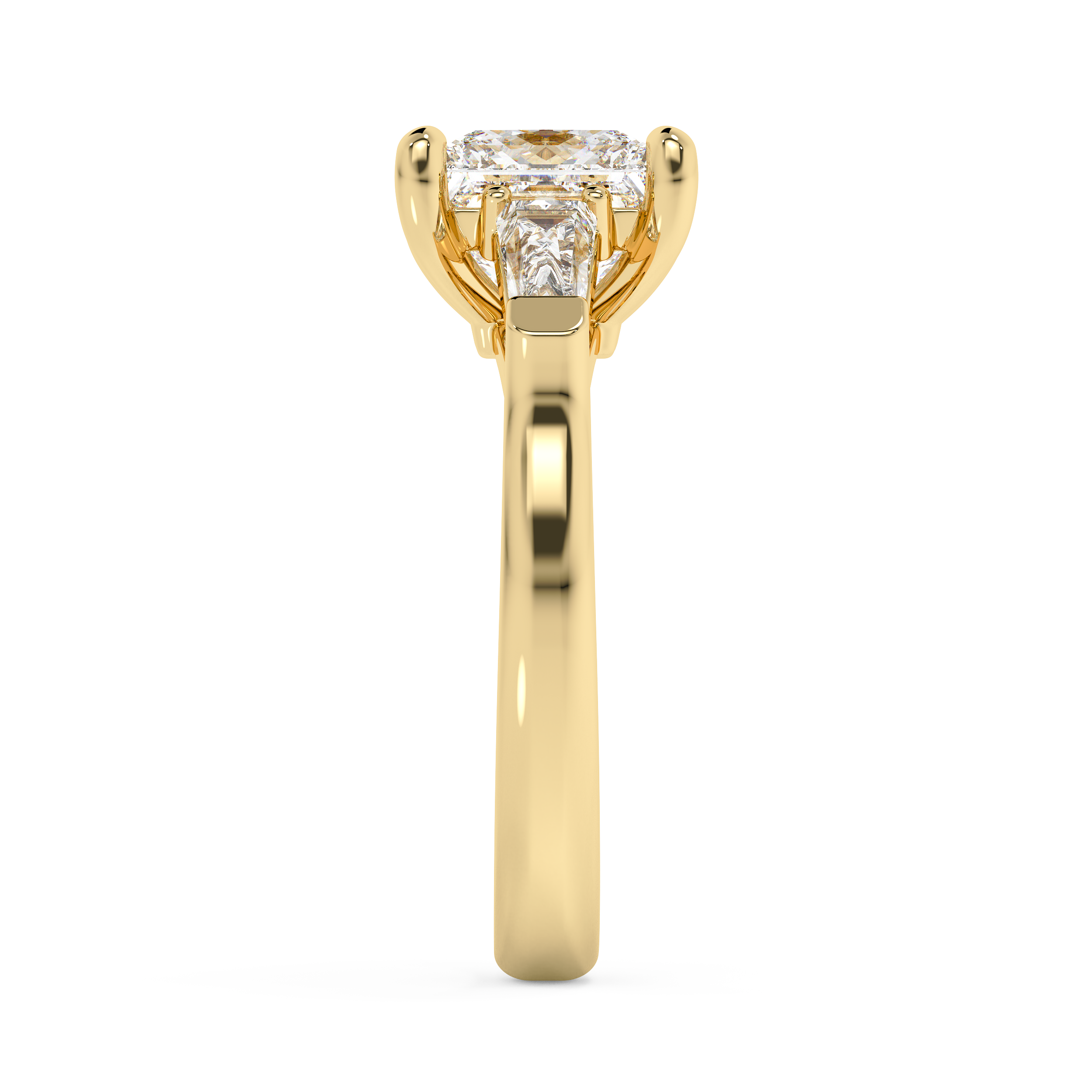 Princess Three Stone Lab Grown Diamond Engagement Ring
