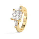 Princess Three Stone Lab Grown Diamond Engagement Ring