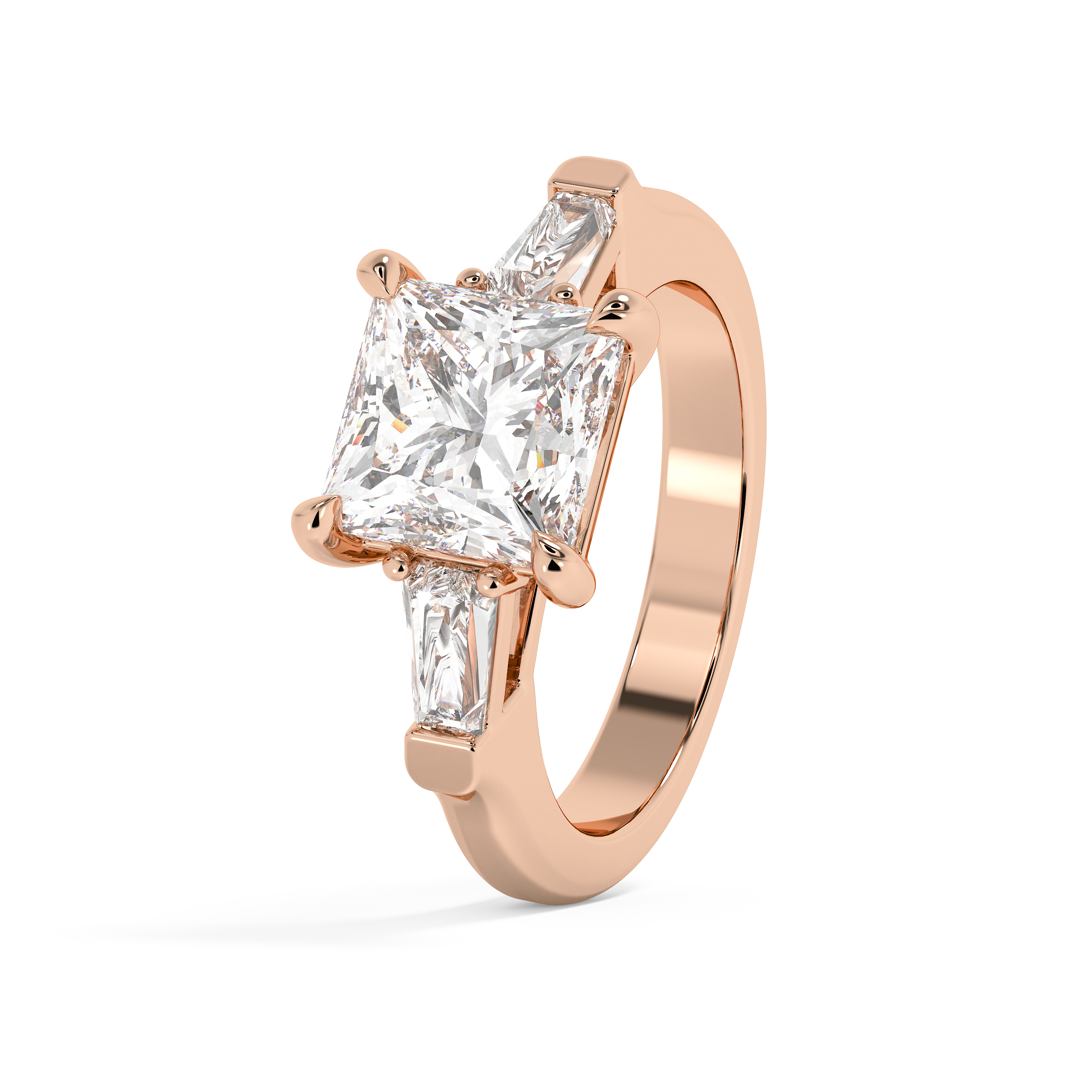 Princess Three Stone Lab Grown Diamond Engagement Ring
