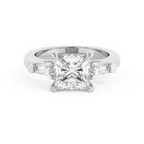 Princess Three Stone Lab Grown Diamond Engagement Ring