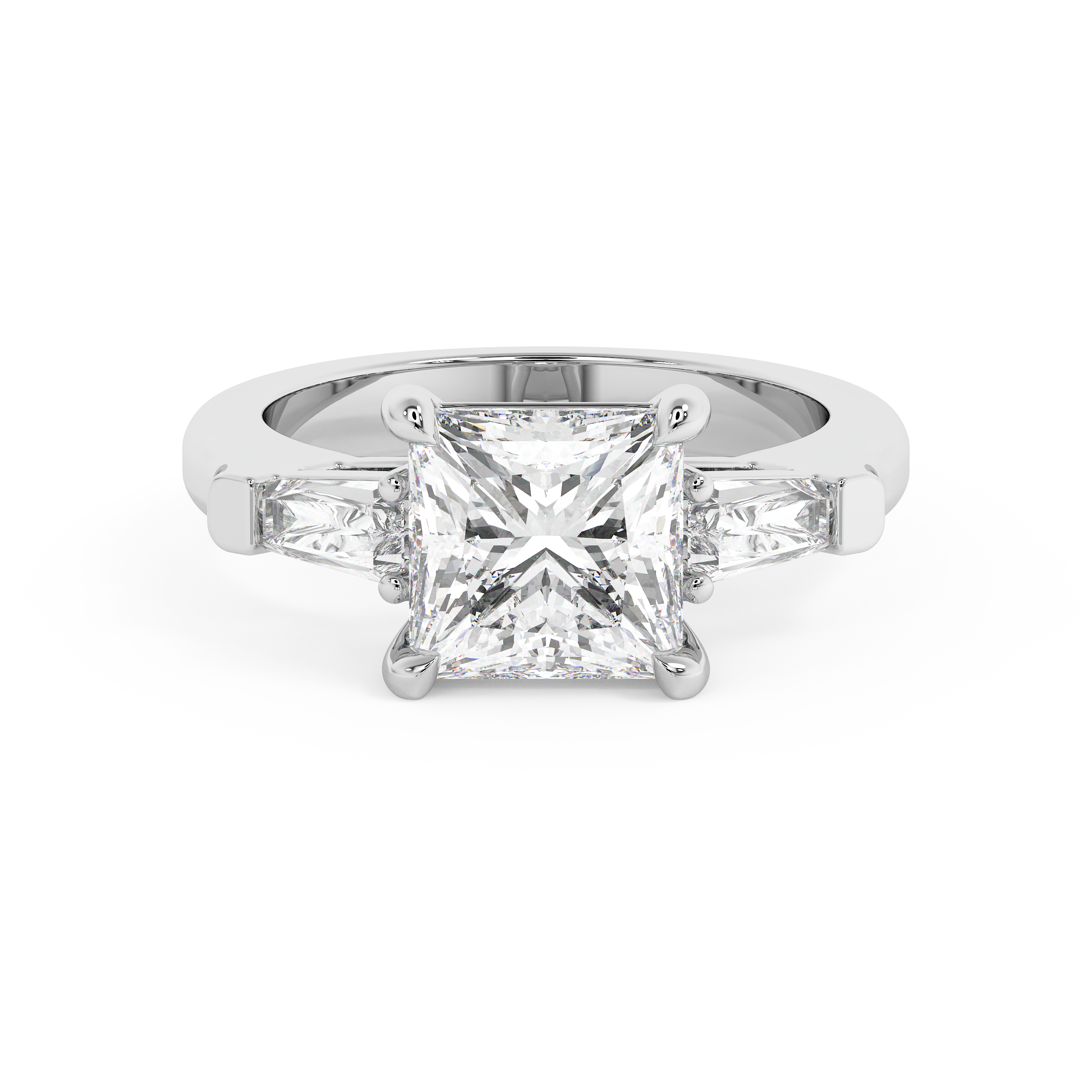 Princess Three Stone Lab Grown Diamond Engagement Ring