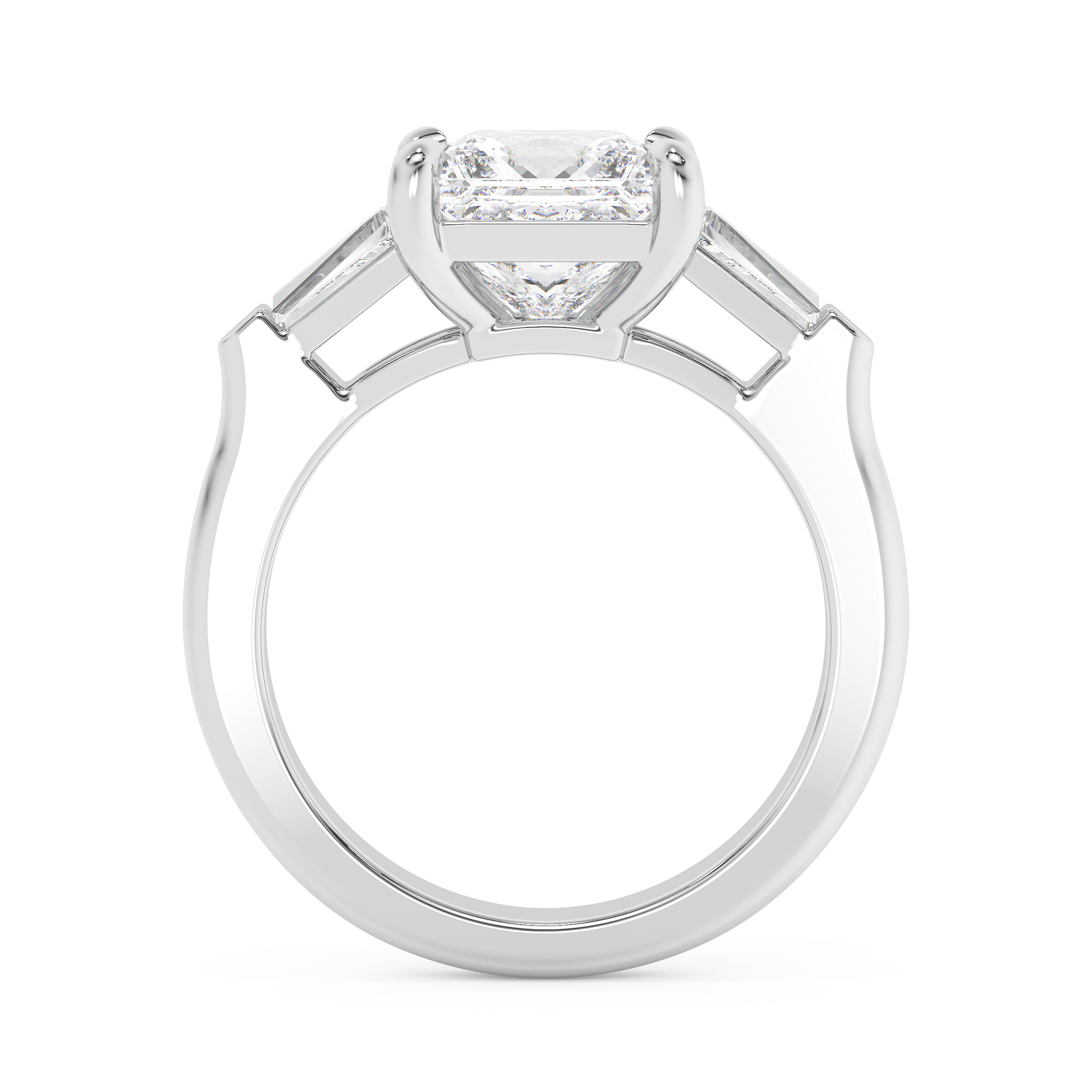 Princess Three Stone Lab Grown Diamond Engagement Ring
