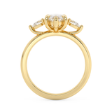 Marquise Three Stone Lab Grown Diamond Engagement Ring