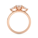 Marquise Three Stone Lab Grown Diamond Engagement Ring