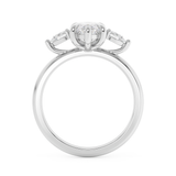 Marquise Three Stone Lab Grown Diamond Engagement Ring