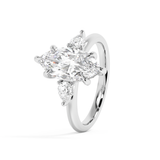 Marquise Three Stone Lab Grown Diamond Engagement Ring