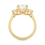 Cushion Three Stone Lab Grown Diamond Engagement Ring