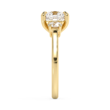Cushion Three Stone Lab Grown Diamond Engagement Ring