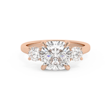 Cushion Three Stone Lab Grown Diamond Engagement Ring